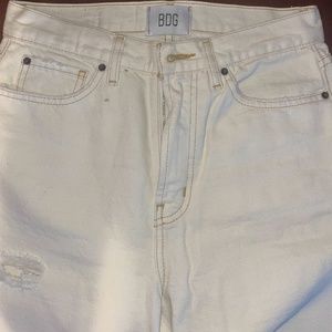 BDG Cowboy Jeans - High Waisted Ivory, Urban Outfitters